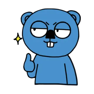 ✨ cartoon, animal, bear, thumbs up, cute, happy telegram sticker