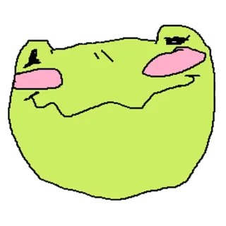 🥴 กบ, การ์ตูน, สัตว์, ภาพประกอบ telegram sticker