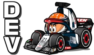 🇳🇱 DEV 汽车, 一级方程式, 赛车, 卡通, 车辆, 赛车运动 telegram sticker