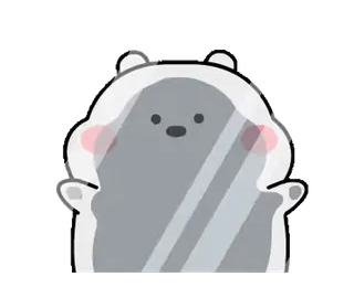 💠 熊, 可爱, 动物, 贴纸, 卡通, 白熊 telegram sticker