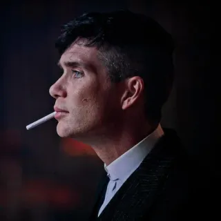 🗿 Tommy Shelby Peaky Blinders man, cigarette, profile, peaky blinders, cillian murphy, tommy shelby, smoking, tv show telegram sticker