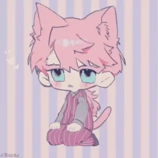 🐱 dễ thương, kawaii, chibi, mèo, anime, mèo con telegram sticker