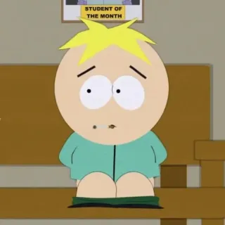 🙁 Butters South Park STUDENT OF THE MONTH Butters Stotch, South Park, Nhân vật hoạt hình, Học sinh của tháng, Hoạt hình telegram sticker