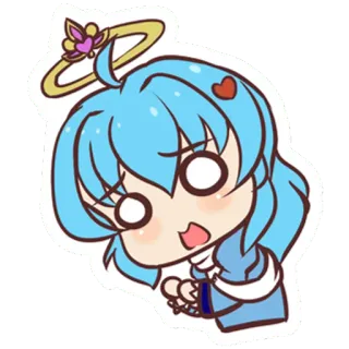 😱 Anime, Chibi, Fofo, Kawaii, Desenho animado, Halo, Personagem telegram sticker