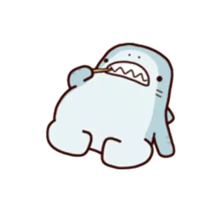 😁 cute, cartoon, shark, animal telegram sticker