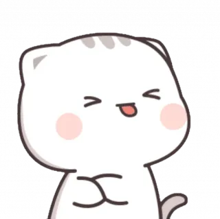 😝 kat, schattig, cartoon, dier, sticker telegram sticker