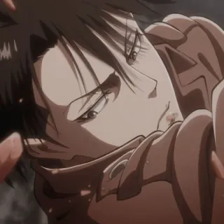 ☕️ Levi Ackerman Attack on Titan Anime, Sangre, Ataque a los Titanes, Levi, Levi Ackerman, Militar whatsapp sticker