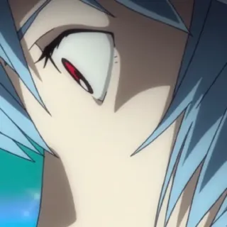 🚬 Rei Ayanami Neon Genesis Evangelion Anime, Manga, Evangelion, Rei Ayanami, Postać, Portret telegram sticker