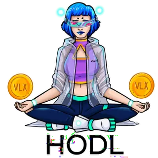 😎 HODL крипто, ходл, velas, vlx, медитация, криптовалюта telegram sticker