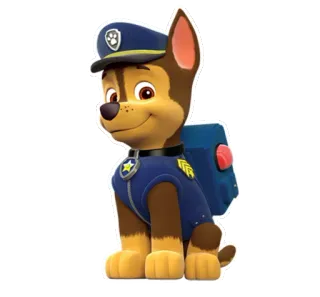 🚓 Chase Paw Patrol Dibujos animados, Perro, Policía, Oficial, Paw Patrol, Chase telegram sticker