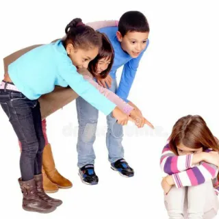 🤣 bullismo, bambini, tristezza, presa in giro, gruppo, indicare telegram sticker
