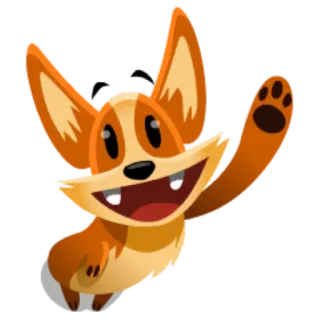 👋 perro, corgi, dibujos animados, lindo, animal telegram sticker