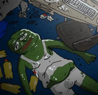 🙁 Pepe the Frog Pepe, grenouille, mème telegram sticker