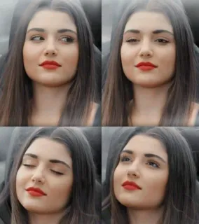 🧚‍♀ mulher, retrato, atriz, beleza, maquiagem, Hande Ercel telegram sticker
