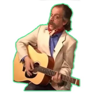 😏 hombre, guitarra, música, músico, actuación, retrato telegram sticker
