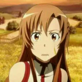 😕 Asuna Yuuki Sword Art Online Anime, Personaggio, Ragazza, Asuna Yuuki, Sword Art Online telegram sticker
