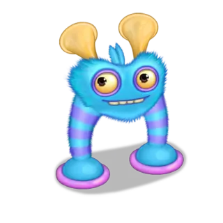 🤓 Toe Jammer My Singing Monsters monster, kartun, lucu, biru, pemisah jari kaki telegram sticker