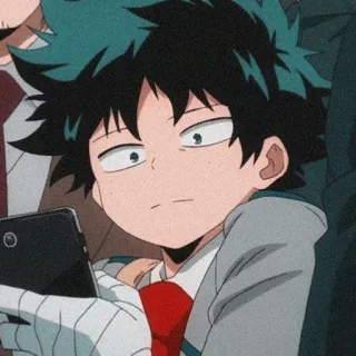 😟 Izuku Midoriya My Hero Academia anime, my hero academia, izuku midoriya, deku, cartoon, character telegram sticker