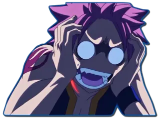 😱 Natsu Dragneel Fairy Tail anime, fairy tail, natsu, natsu dragneel, shock, scared telegram sticker