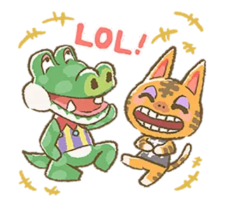 😹 LOL! rindo, lol, animal, desenho animado whatsapp sticker