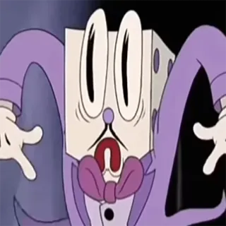 😰 King Dice Cuphead Cartoon, Figur, Würfel, Cuphead, King Dice telegram sticker