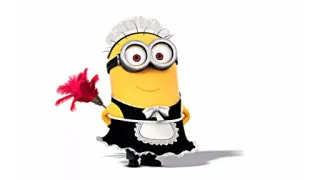 🙂 Minion minion, cartoon, maid, funny, cute telegram sticker