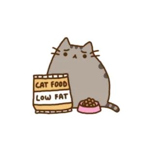 🐱 CAT FOOD
LOW FAT kat, eten, vetarm, dier, huisdier, cartoon, verdrietig telegram sticker