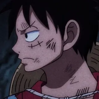 😐 Luffy One Piece Luffy, One Piece, Anime, Mangá, Pirata, Chapéu de palha whatsapp sticker
