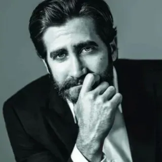 ⭐️ Jake Gyllenhaal Schauspieler, Porträt, Promi, Mann, Schwarzweiß telegram sticker
