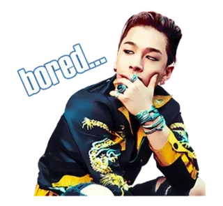 😐 bored... annoiato, uomo, pensieroso, casual whatsapp sticker