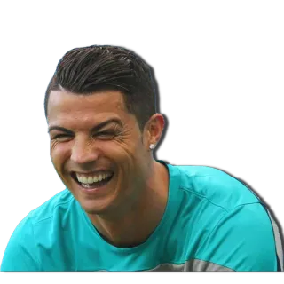 😂 Cristiano Ronaldo voetbal, American football, atleet, beroemdheid, glimlach, blij telegram sticker