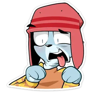 😱 Kartun, Karakter, Lucu, Ekspresi, Konyol, Lidah telegram sticker