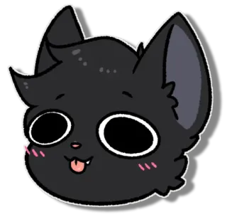 😽 cat, animal, cartoon, cute, kawaii, animated telegram sticker