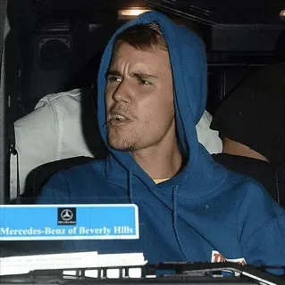 🖕 Mercedes-Benz of Beverly Hills Mercedes-Benz, Beverly Hills, concessionaria auto, auto di lusso, automotive, Justin Bieber, felpa con cappuccio telegram sticker