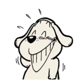 ☺️ perro, dibujo animado, animal, ilustración, pegatina telegram sticker