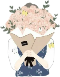 💐 ช่อดอกไม้, ดอกไม้, ลายดอก, ภาพวาด, การ์ตูน, น่ารัก, ของขวัญ telegram sticker