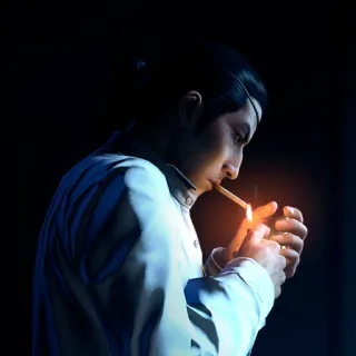 🚬 Majima Goro Yakuza sigaretta, fumare, benda sull'occhio, yakuza, Goro Majima telegram sticker
