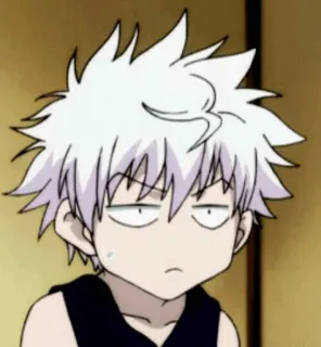 😰 Killua Zoldyck Hunter x Hunter 动漫, 奇犽, 全职猎人, 漫画, 角色 whatsapp sticker