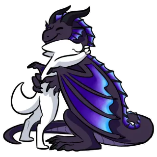 🤗 dragão, abraço, afeição, fantasia, desenho animado, amizade, fofo telegram sticker