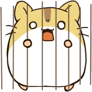 ⛓️ hamster, cage, animal, cute, pet telegram sticker