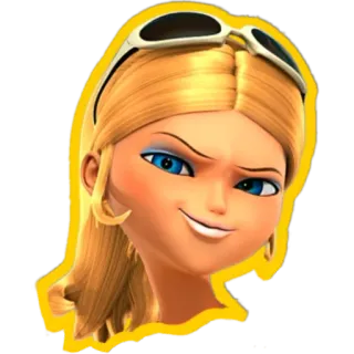 😠 Chloé Bourgeois Miraculous: Tales of Ladybug & Cat Noir Мультфильм, Персонаж, Блондинка, Хлоя Буржуа, Miraculous telegram sticker
