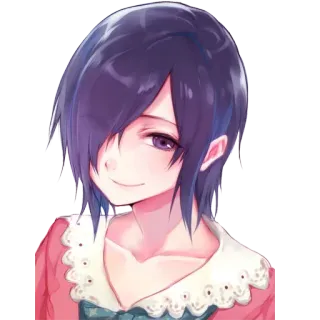 😊 Touka Kirishima Tokyo Ghoul anime, manga, tokyo ghoul, touka, kirishima, cartoon whatsapp sticker