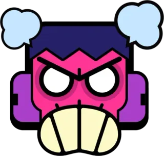 🤬 angry, face, monster, cartoon, purple, pink telegram sticker