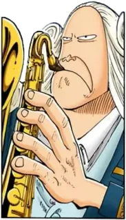 🎷 Anime, Charakter, Saxophon, Musik, Performance telegram sticker