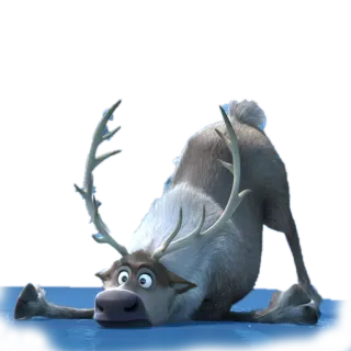 🤕 Sven Frozen Sven, reno, Frozen, Disney, divertido, animal, dibujos animados whatsapp sticker