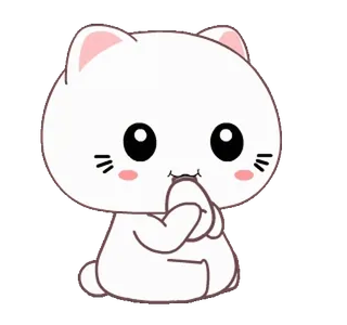 🥚 귀여운, 고양이, 카와이, 동물, 만화, 스티커 telegram sticker