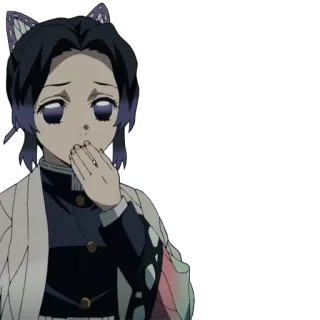 🤭 Shinobu Kocho Demon Slayer 애니메이션, 귀멸의 칼날, 코쵸우 시노부, 만화, 나비 telegram sticker