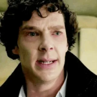 🔎 Sherlock Holmes Sherlock Sherlock, Benedict Cumberbatch, Série TV, Acteur, Émotion, Visage whatsapp sticker