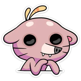 😕 cute, animal, sticker, cartoon, character whatsapp sticker
