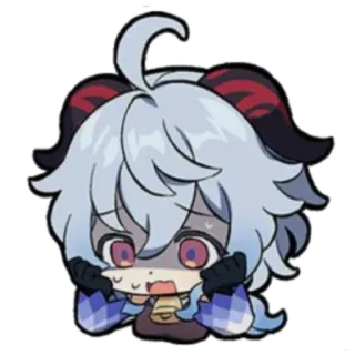 😨 Ganyu Genshin Impact Anime, Genshin Impact, Ganyu, Imut, Karakter video game telegram sticker